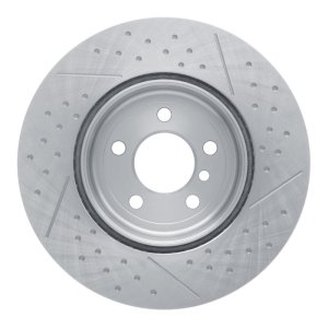 BMW 330i xDrive Brake Rotor (1) - Rear - R1 Concepts - Dimpled and Slotted - `13-`21